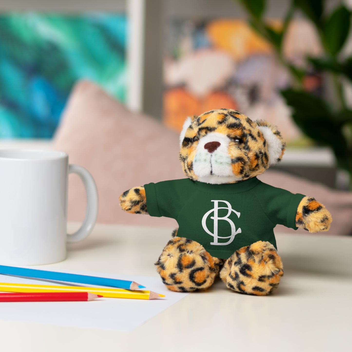 Stuffed Animals with Green Tee and White BC Logo