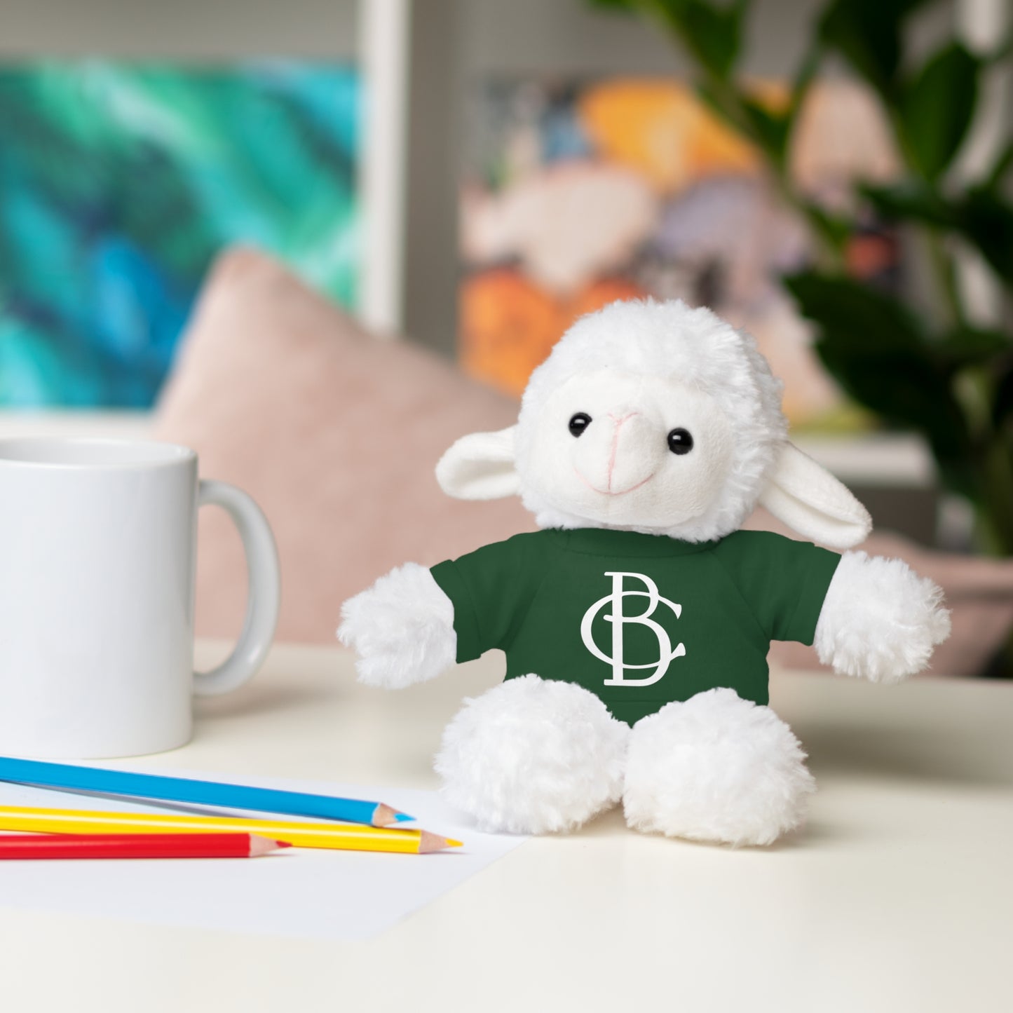 Stuffed Animals with Green Tee and White BC Logo