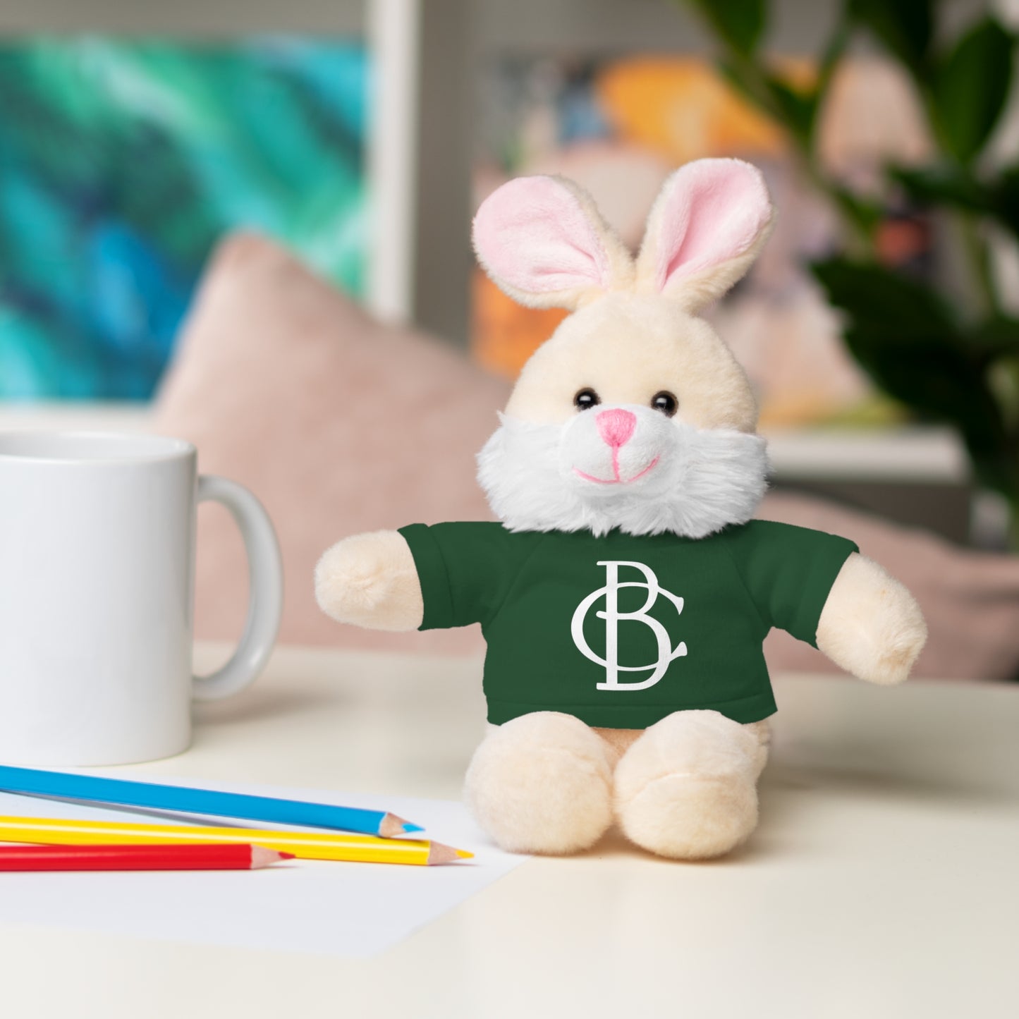 Stuffed Animals with Green Tee and White BC Logo