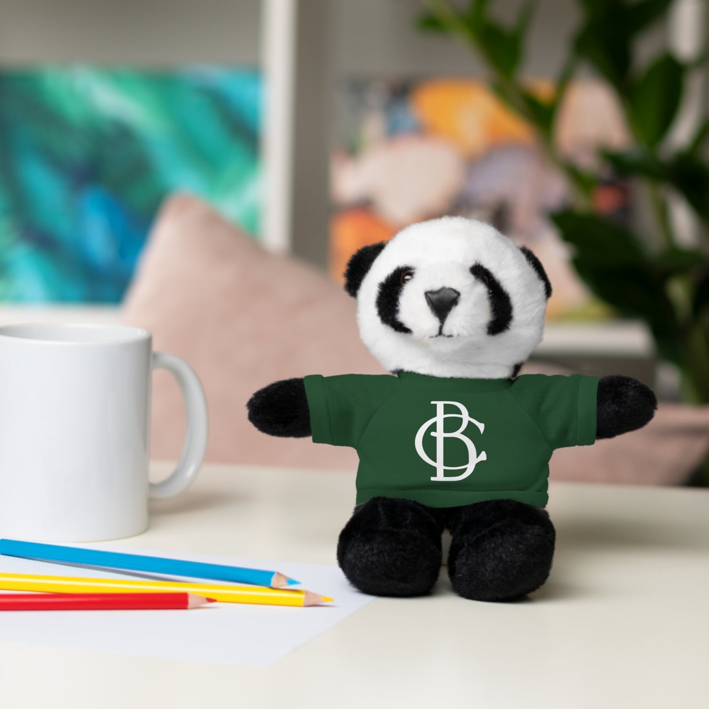 Stuffed Animals with Green Tee and White BC Logo