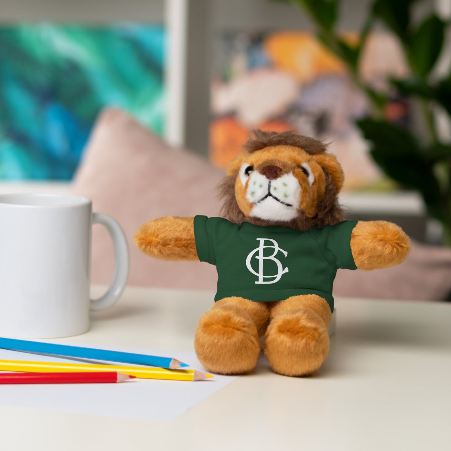 Stuffed Animals with Green Tee and White BC Logo