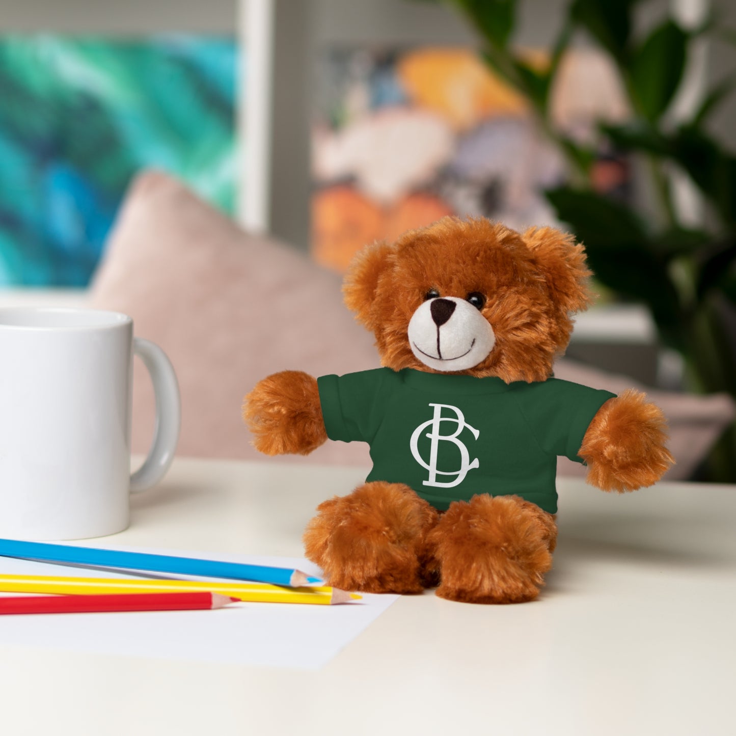 Stuffed Animals with Green Tee and White BC Logo